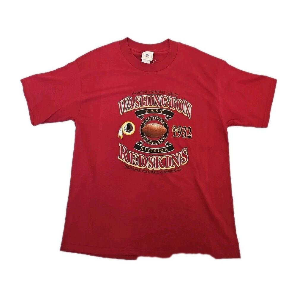 VINTAGE TEAM NFL Washington RedskinS Pullover T-SHIRT Adult L Burgundy Collector